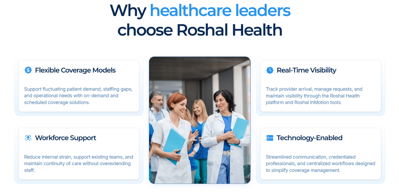 Healthcare leaders choose Roshal Health Healthcare leaders choose Roshal Health